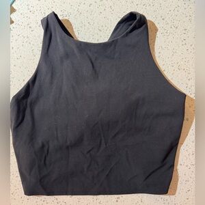 Athleta Black Cropped Tank Top with built in bra